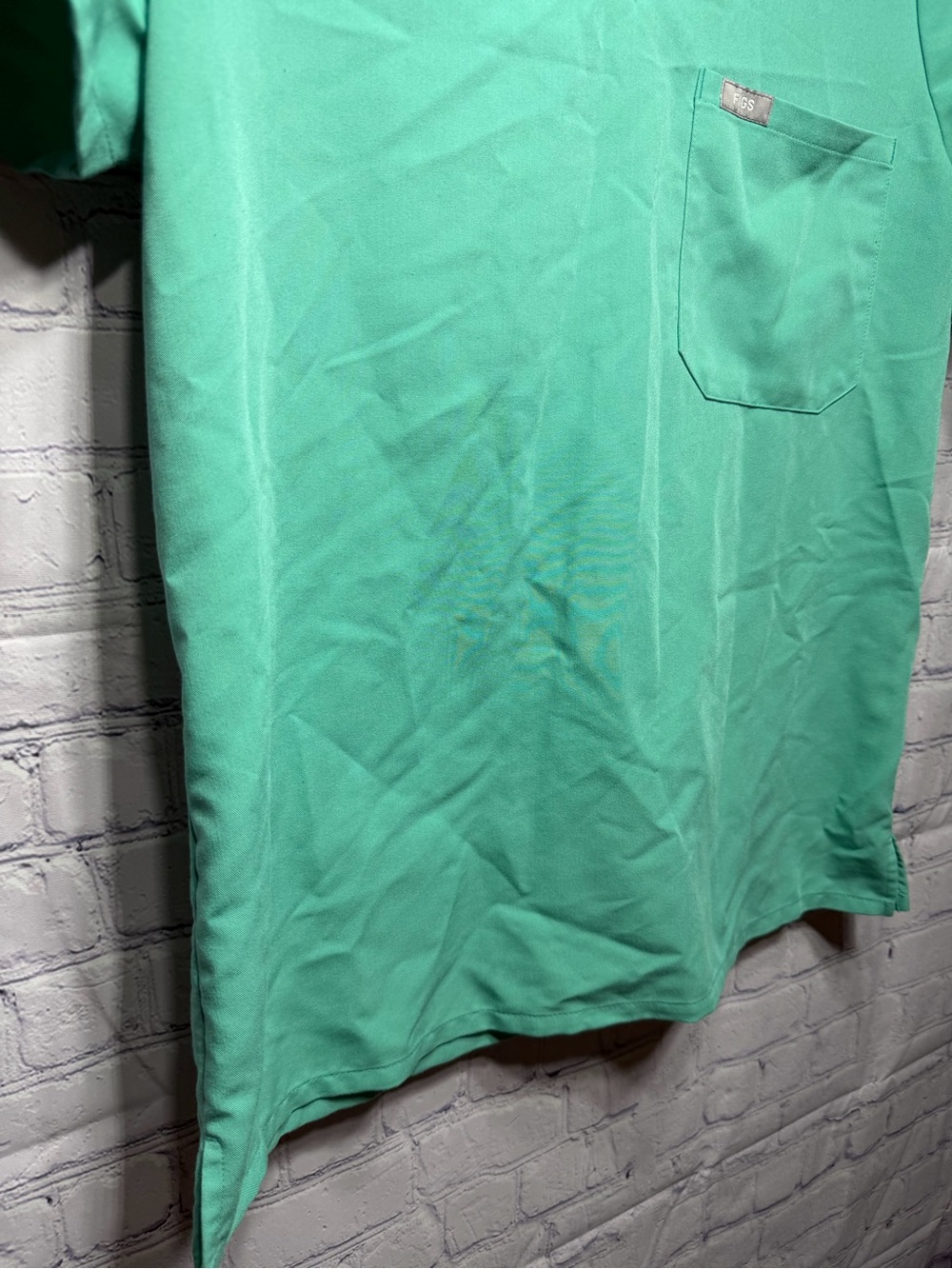 Figs Catarina One Pocket Scrub Top Blue Green Sz M Medical Nurse Doctor - Picture 3 of 7
